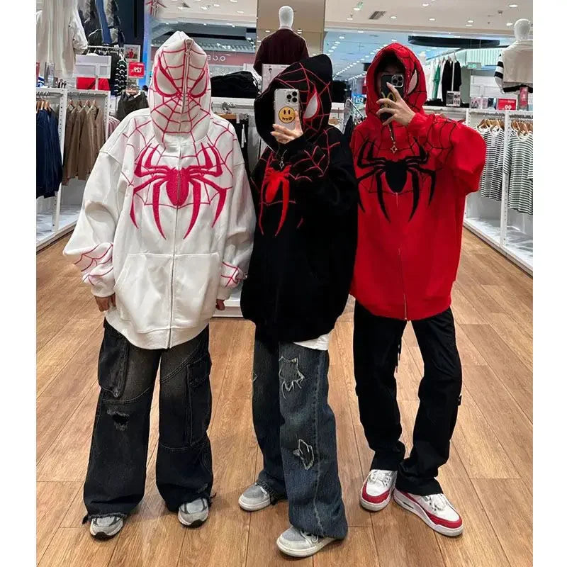 Spiderman Hooded Sweatshirt Jacket For Men  &  Women