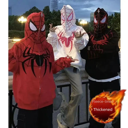 Spiderman Hooded Sweatshirt Jacket For Men  &  Women