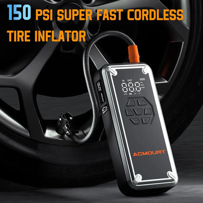 5-in-1 Jump Starter, Car Jump Starter,Tire Inflator,Power Bank