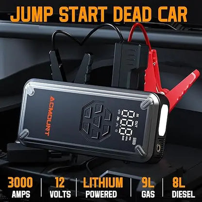 5-in-1 Jump Starter, Car Jump Starter,Tire Inflator,Power Bank