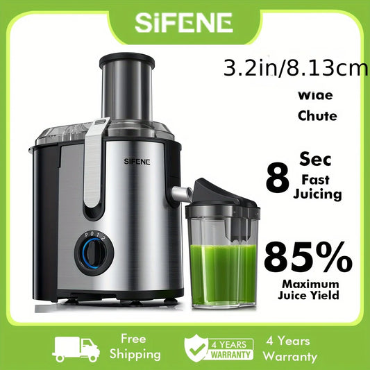 SiFENE Juicer Machine, 3.2" Big Mouth, 1000W Powerful Juicer Extractor Maker for Whole Fruits and Vegetables, BPA-Free Stainless