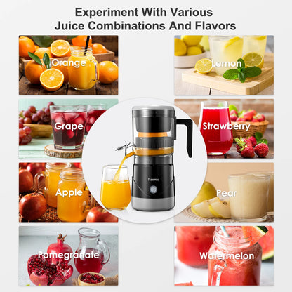 lectric Citrus Juicer, Reemix Full-Automatic Orange Juicer Squeezer for Orange, Lemon, Grapefruit, Citrus Juicer with Cleaning