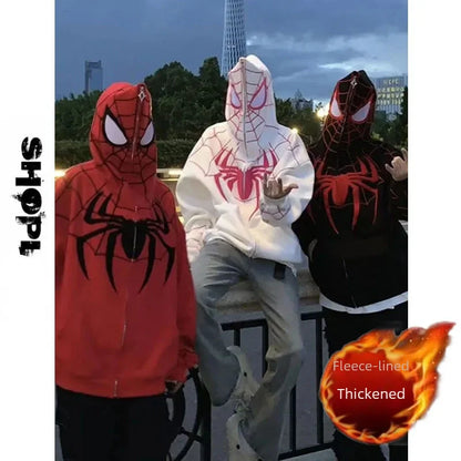 Spiderman Hooded Sweatshirt Jacket For Men  &  Women