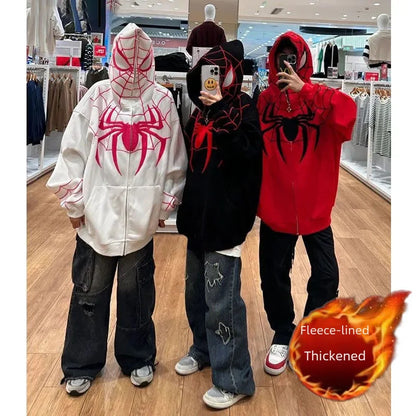 Spiderman Hooded Sweatshirt Jacket For Men  &  Women