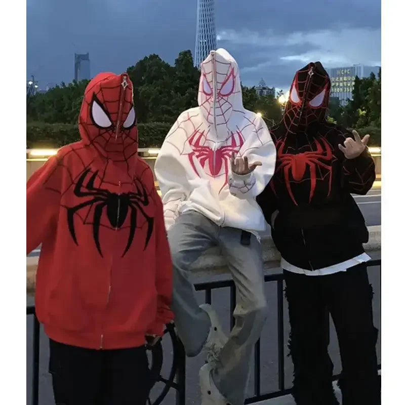 Spiderman Hooded Sweatshirt Jacket For Men  &  Women